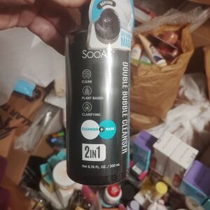 Soo'AE Double Bubble Cleanser 2-in-1 - Black with Teal Accent